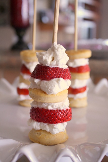 Strawberry Shortcake Skewers for Baby's First Birthday